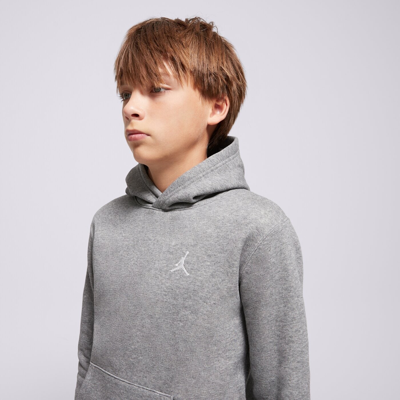 Детски суичър JORDAN СУИТЧЪР С КАЧУЛКА MJ BROOKLYN FLC PO BOY 9bd232-geh цвят сив