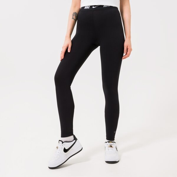 Дамски панталони NIKE КЛИН HIGH WAISTED LOGO dm4651-010 цвят черен