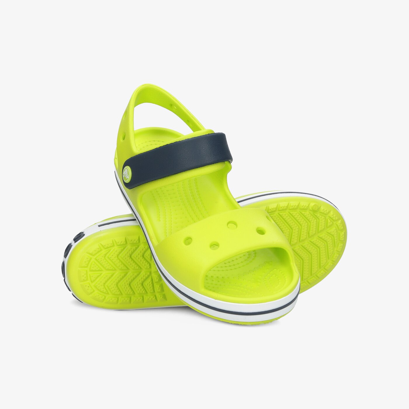 Детски чехли и сандали CROCS CROCBAND SANDAL KIDS 128563txk цвят зелен