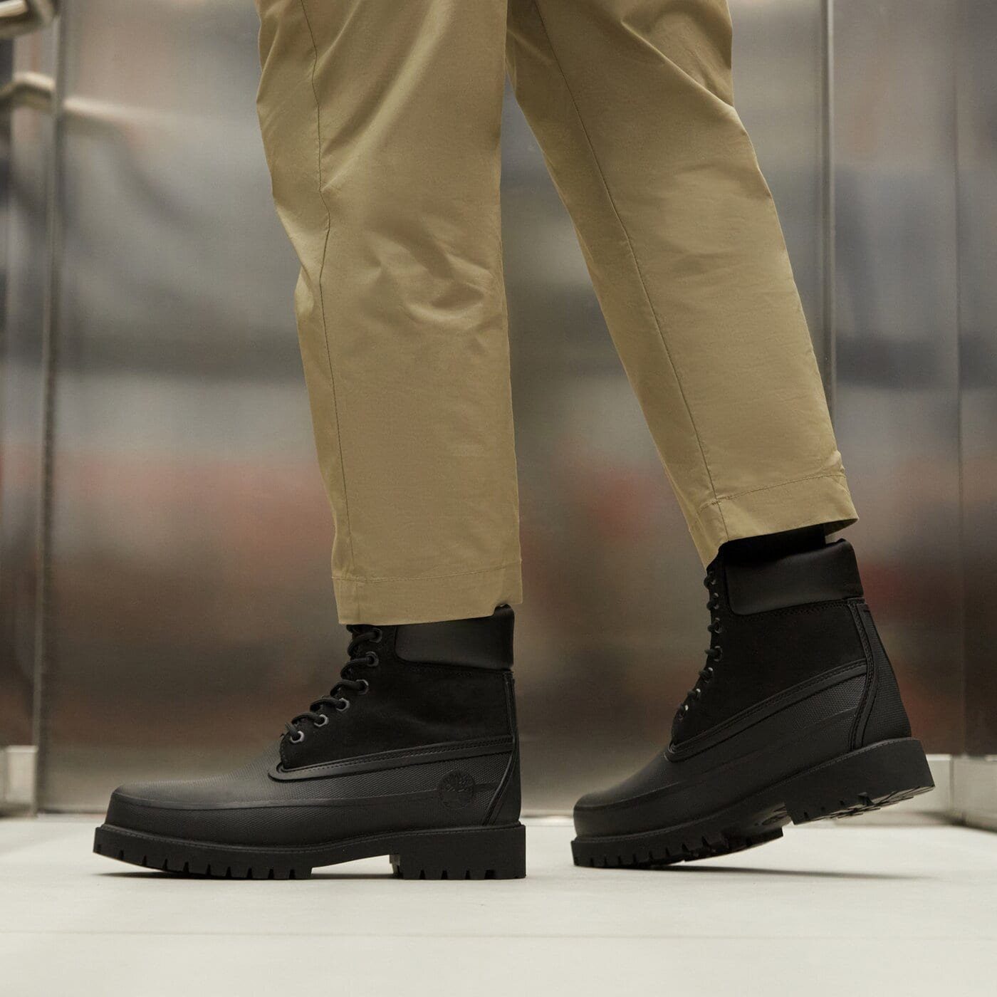 Мъжки боти TIMBERLAND 6 INCH RUBBER TOE tb0a5quc0011 цвят черен