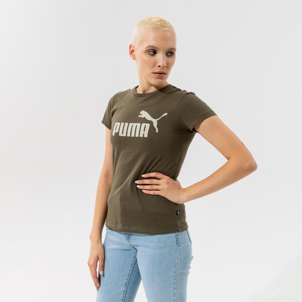 Дамска тениска PUMA ТЕНИСКА ESS LOGO TEE (S) - GRAPE LEAF 58677544 цвят каки