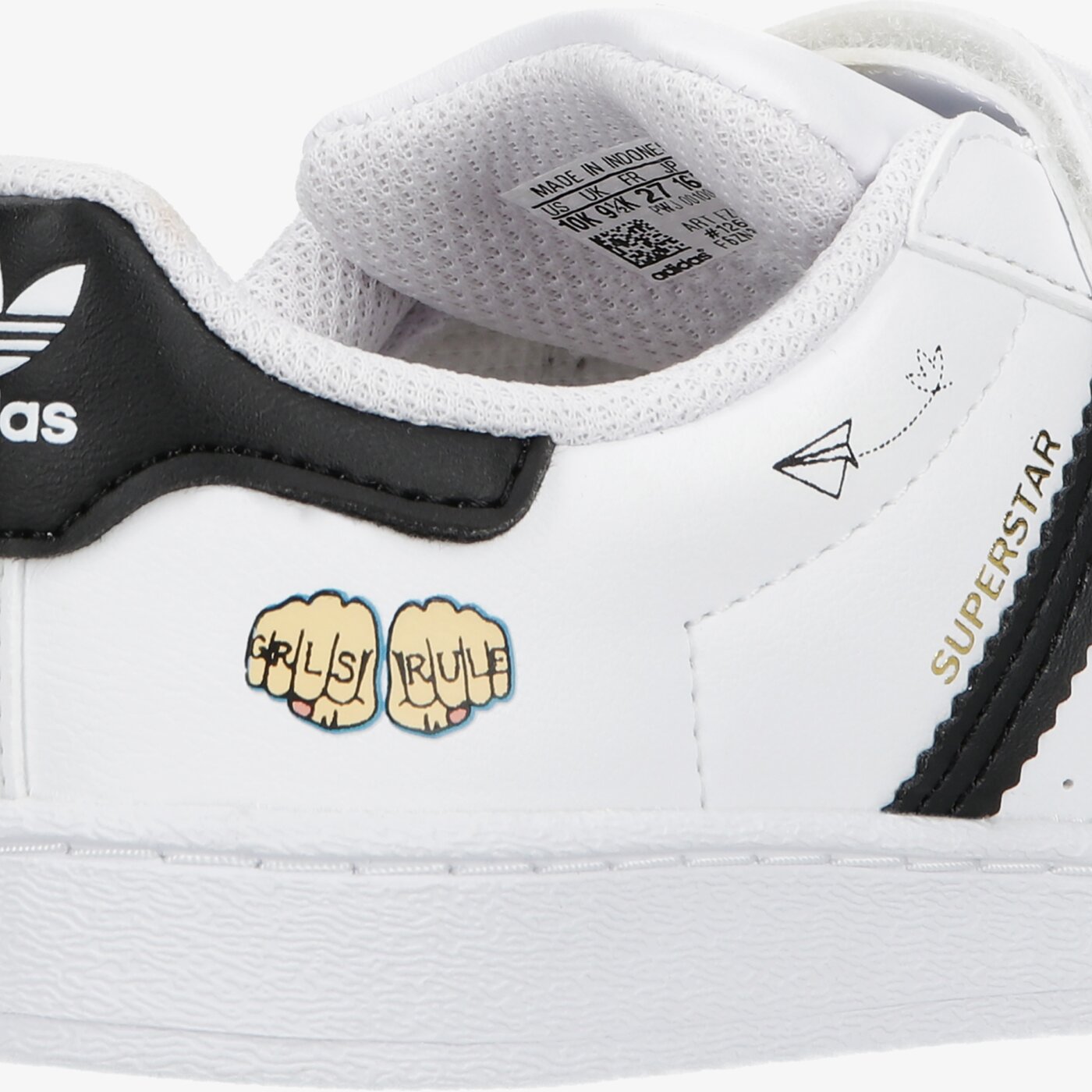 Детски маратонки ADIDAS SUPERSTAR CF I  fz0619 цвят бял