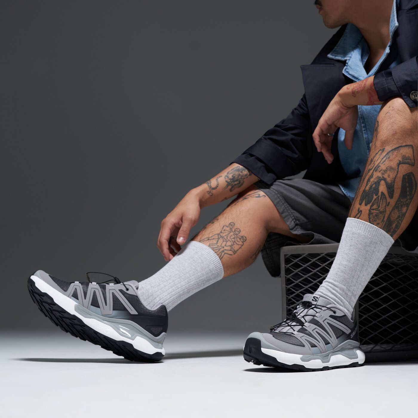 Мъжки туристически обувки SALOMON XC ROAM l47911300 цвят сив