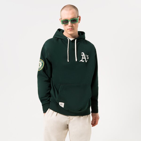 Мъжки суичър NEW ERA СУИТЧЪР С КАЧУЛКА HERITAGE ATHLETIC OAKLAND ATHLETIC 60332231 цвят зелен