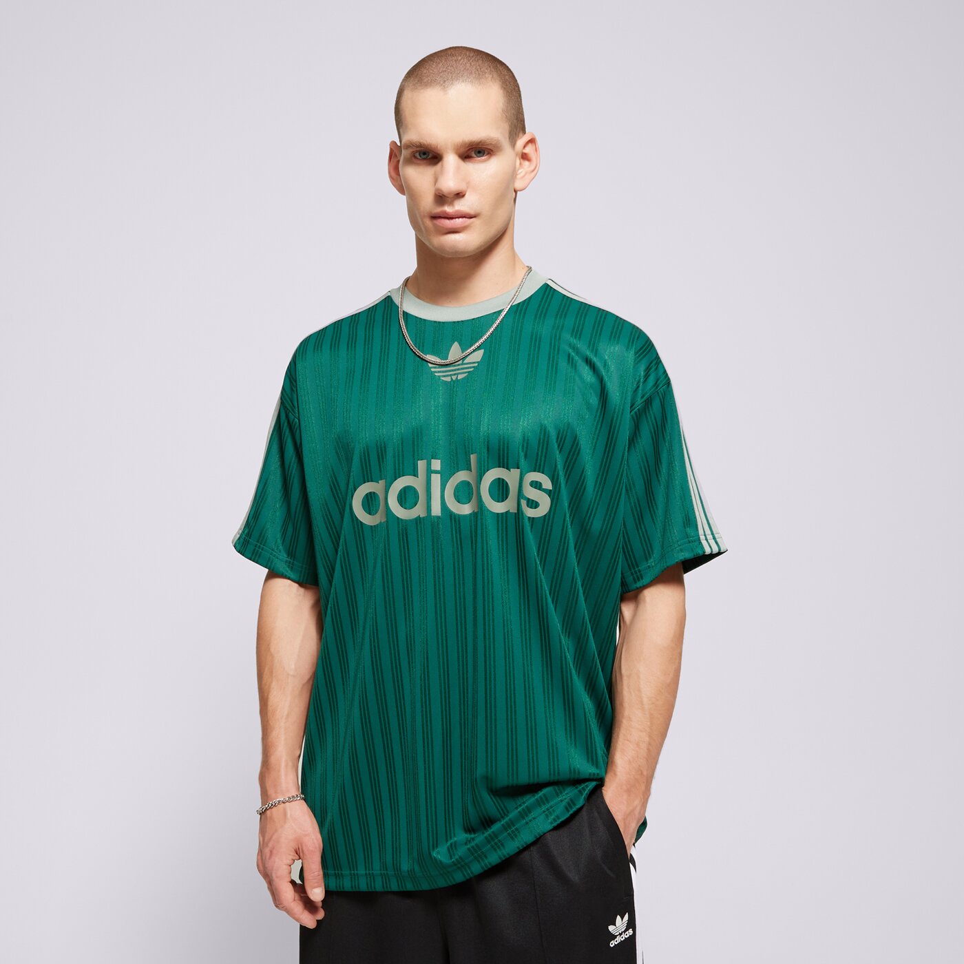 Мъжка тениска ADIDAS ТЕНИСКА ADICOLOR POLY T jp1028 цвят зелен