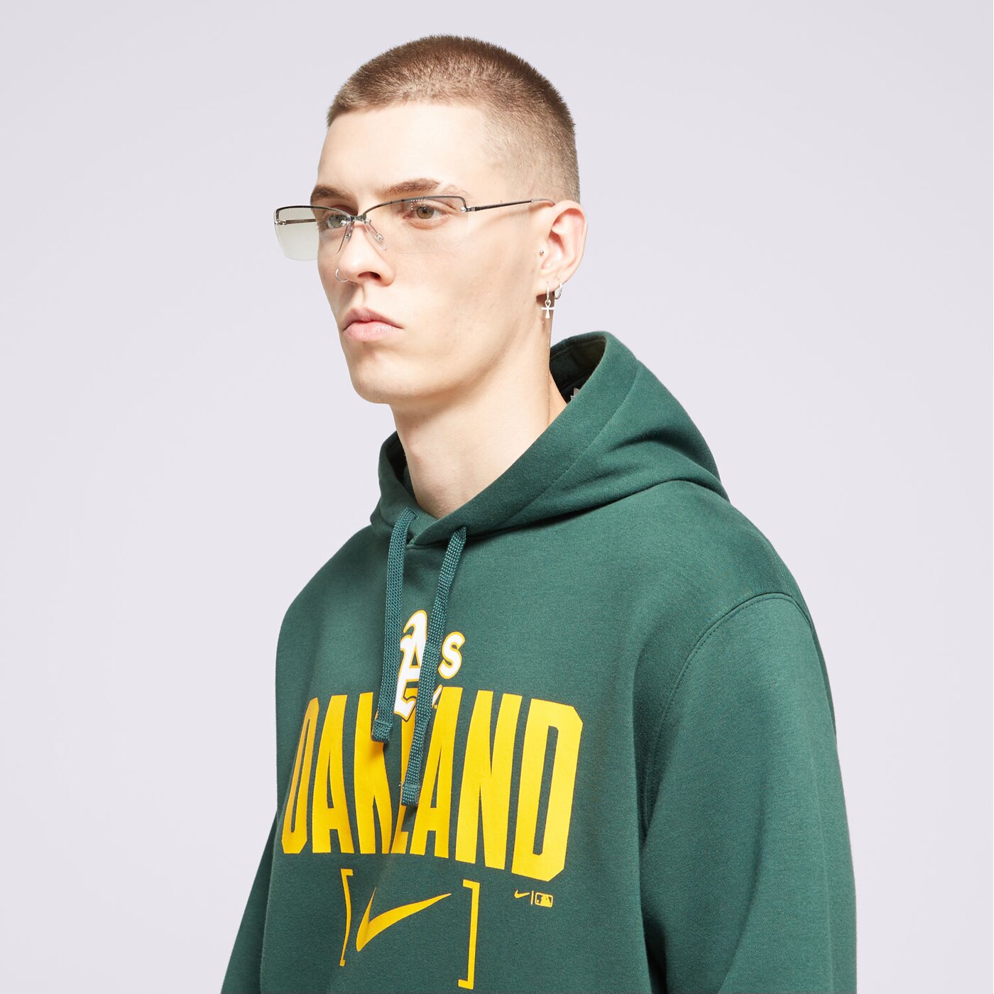Мъжки суичър NIKE СУИТЧЪР С КАЧУЛКА OAKLAND ATHLETICS MLB nkdk-3ey-fz-1tg цвят зелен