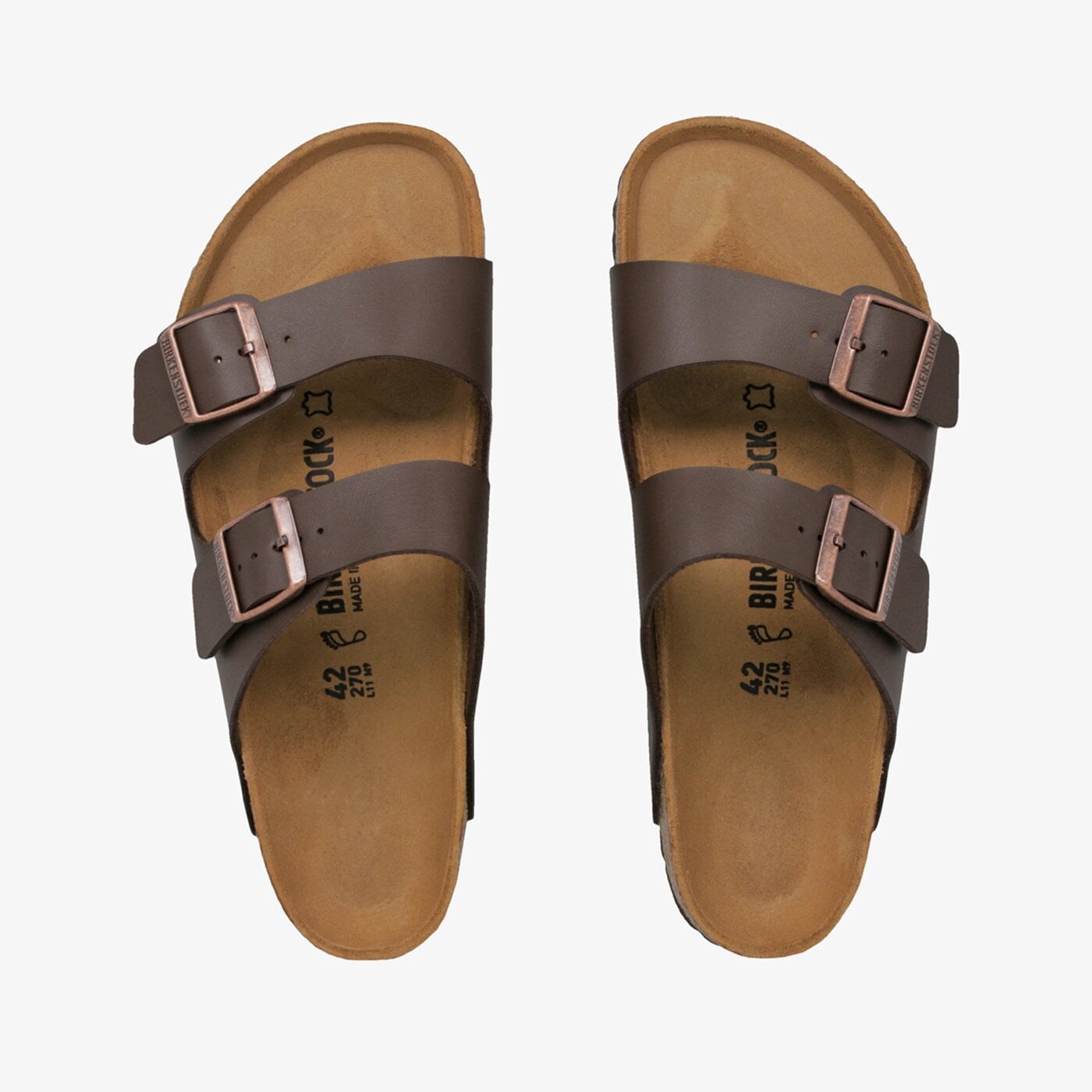 Мъжки чехли и сандали BIRKENSTOCK ARIZONA  51701 цвят кафяв