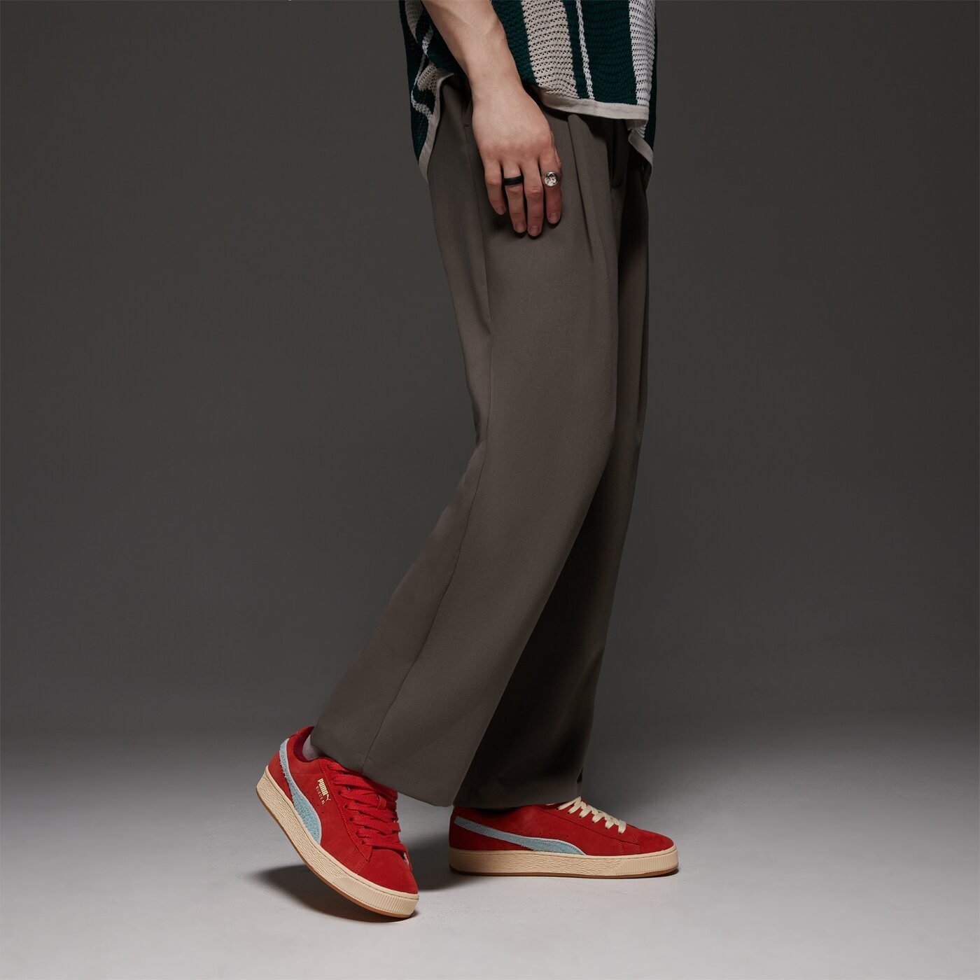 Мъжки маратонки PUMA SUEDE XL  40224601 цвят оранжев