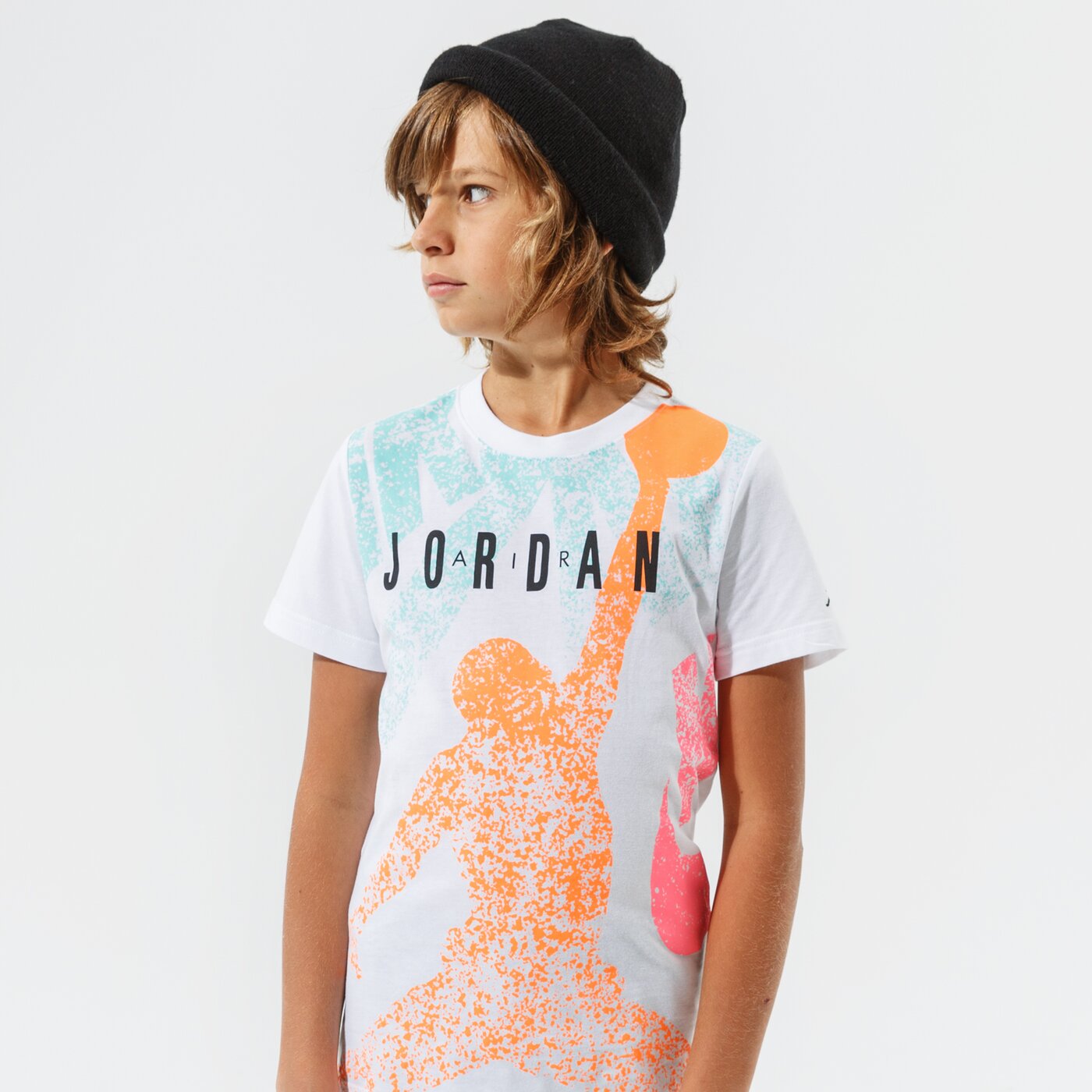 Детска тениска JORDAN ТЕНИСКА JM DISTRESS TEE BOY 95a605-001 цвят бял