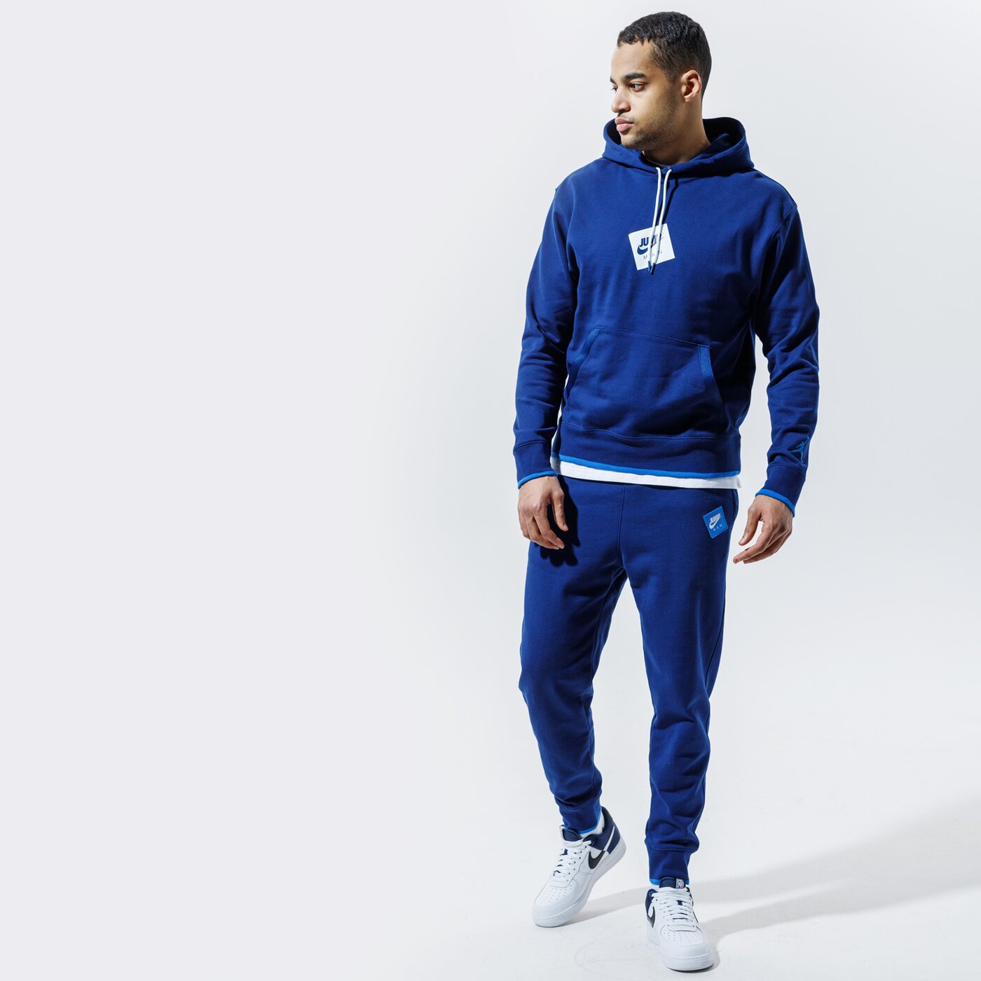 Мъжки суичър JORDAN СУИТЧЪР С КАЧУЛКА JUMPMAN CLASSICS cv2244-492 цвят тъмносин