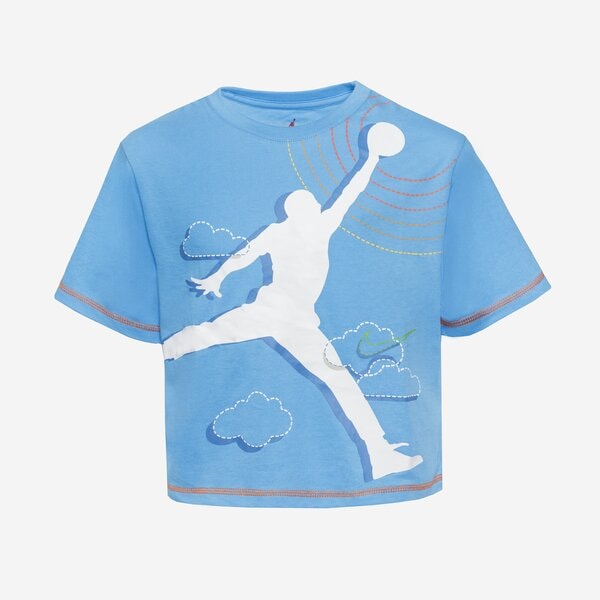 Детска тениска JORDAN ТЕНИСКА JUMPMAN SUN RISE GIRL 45b841-b9f цвят син