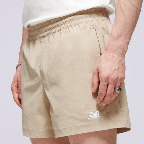 Мъжки къси панталони NEW BALANCE ШОРТИ ATHLETICS STRETCH WOVEN SHORT ms41517sot цвят бежов