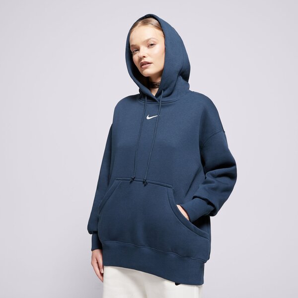 Дамски суичър NIKE СУИТЧЪР С КАЧУЛКА W NSW PHNX FLC OS PO HOODIE dq5860-478 цвят тъмносин