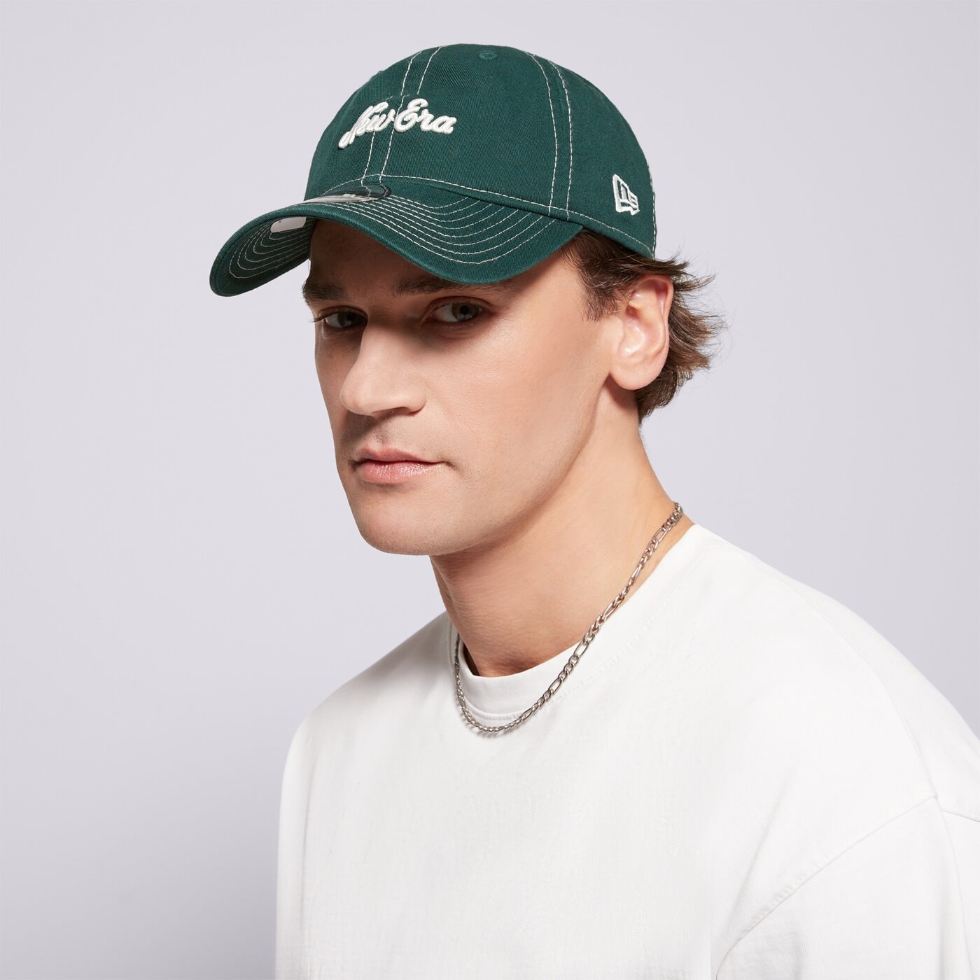 Мъжка шапка с козирка NEW ERA ШАПКА CONTRAST STITCH 920 NONE 60595291 цвят зелен