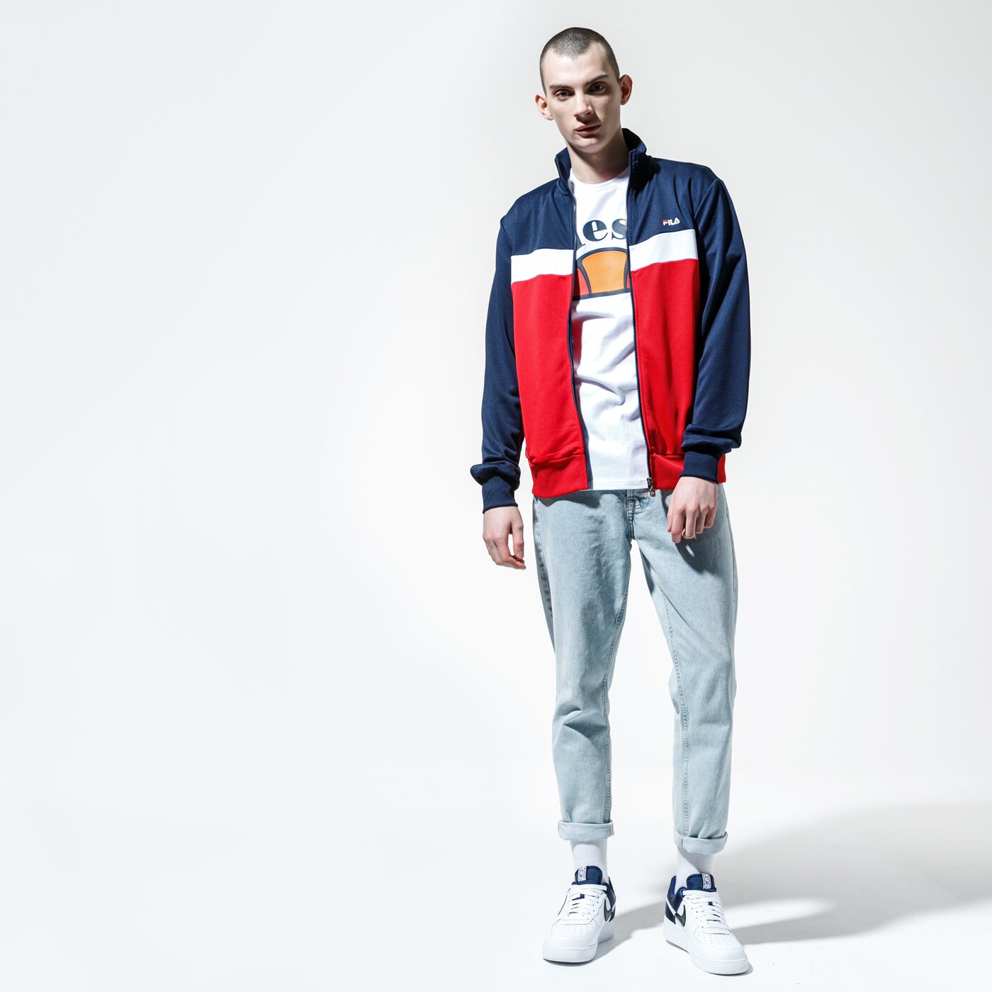 Мъжки суичър FILA СУИТЧЪР СЪС ЗАКОПЧАВАНЕ SANGA TRACK JACKET 687476g06 цвят тъмносин