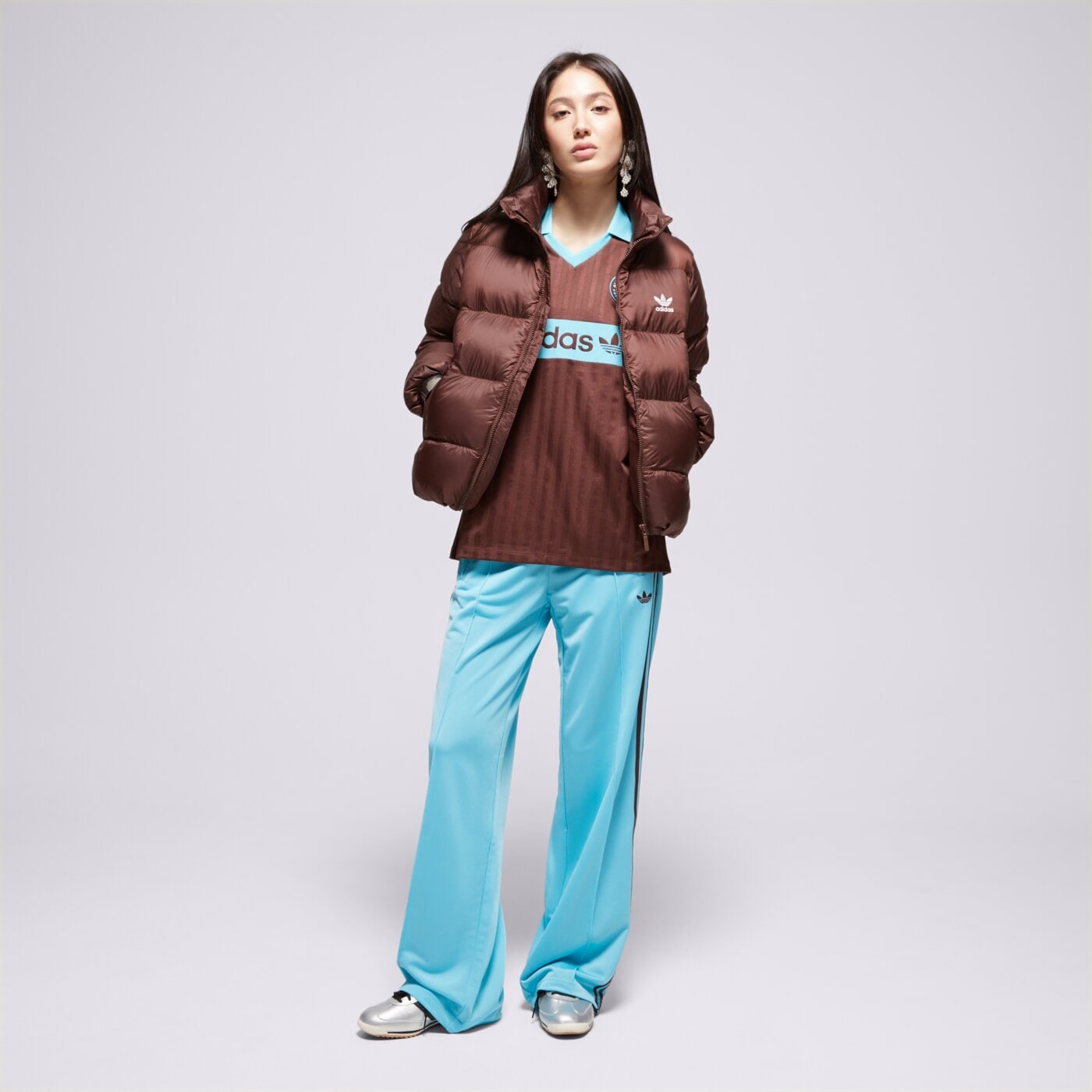 Дамско зимно яке ADIDAS ЯКЕ SHORT PUFFER jx2948 цвят кафяв