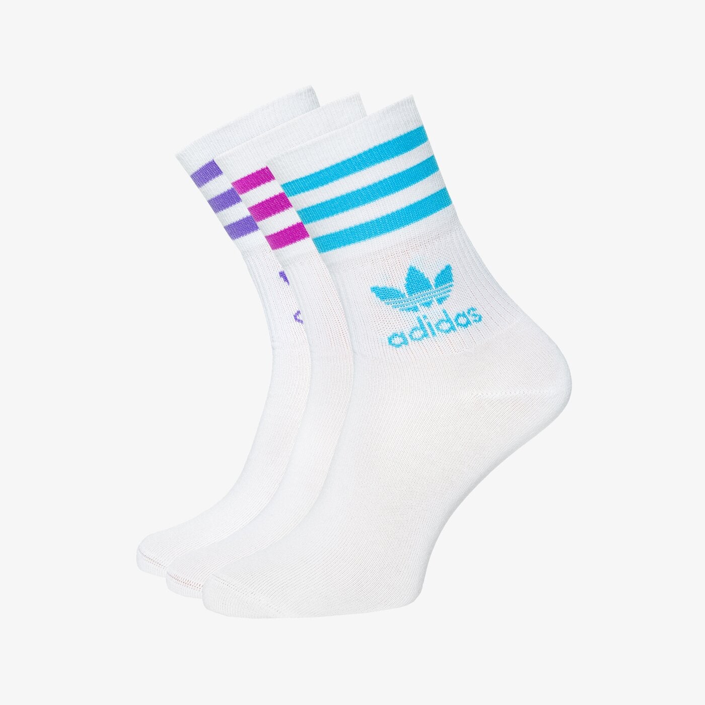 Дамски чорапи ADIDAS MID CUT CREW SOCKS  hc9551 цвят бял