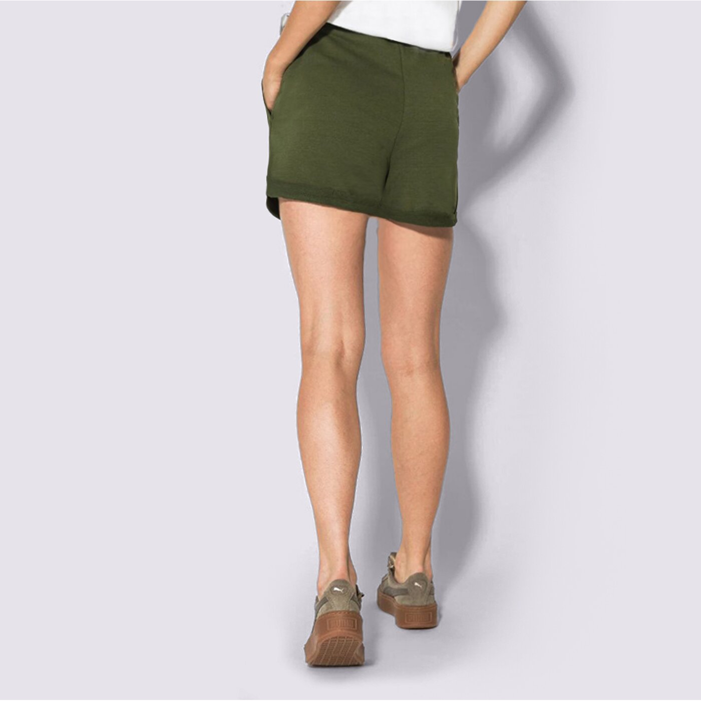 Дамски къси панталони CONFRONT ШОРТИ NUT cf18szd02002 цвят зелен