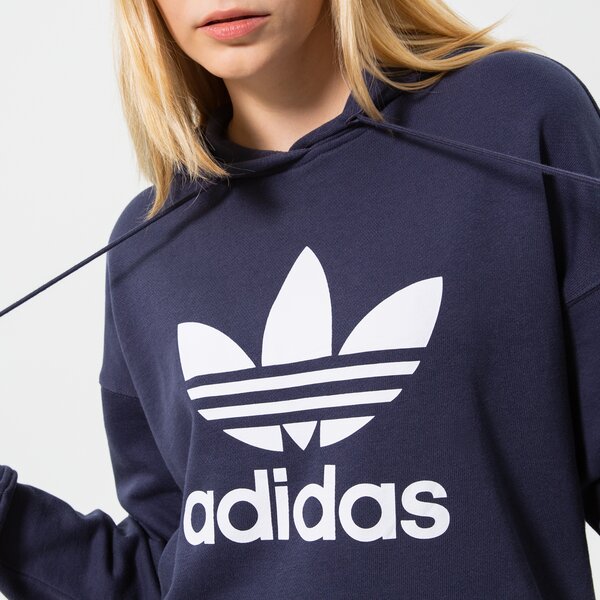 Дамски суичър ADIDAS СУИТЧЪР С КАЧУЛКА TRF HOODIE he6951 цвят тъмносин