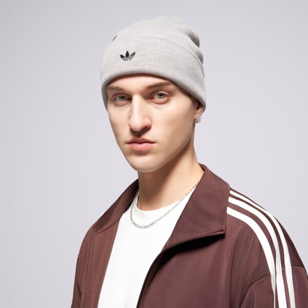 Дамска зимна шапка ADIDAS ШАПКА ADICOLOR CUFF B jw1116 цвят сив