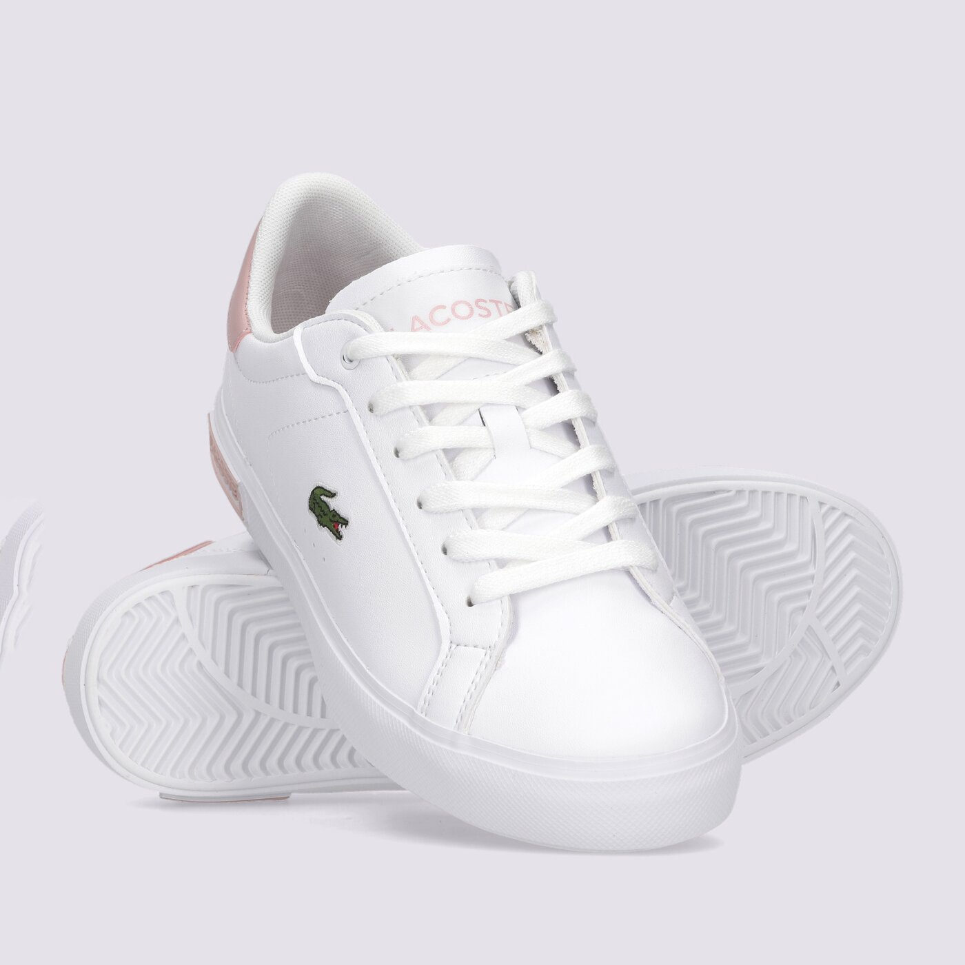 Детски маратонки LACOSTE POWERCOURT 0721 1 SUJ 741suj00141y9 цвят бял