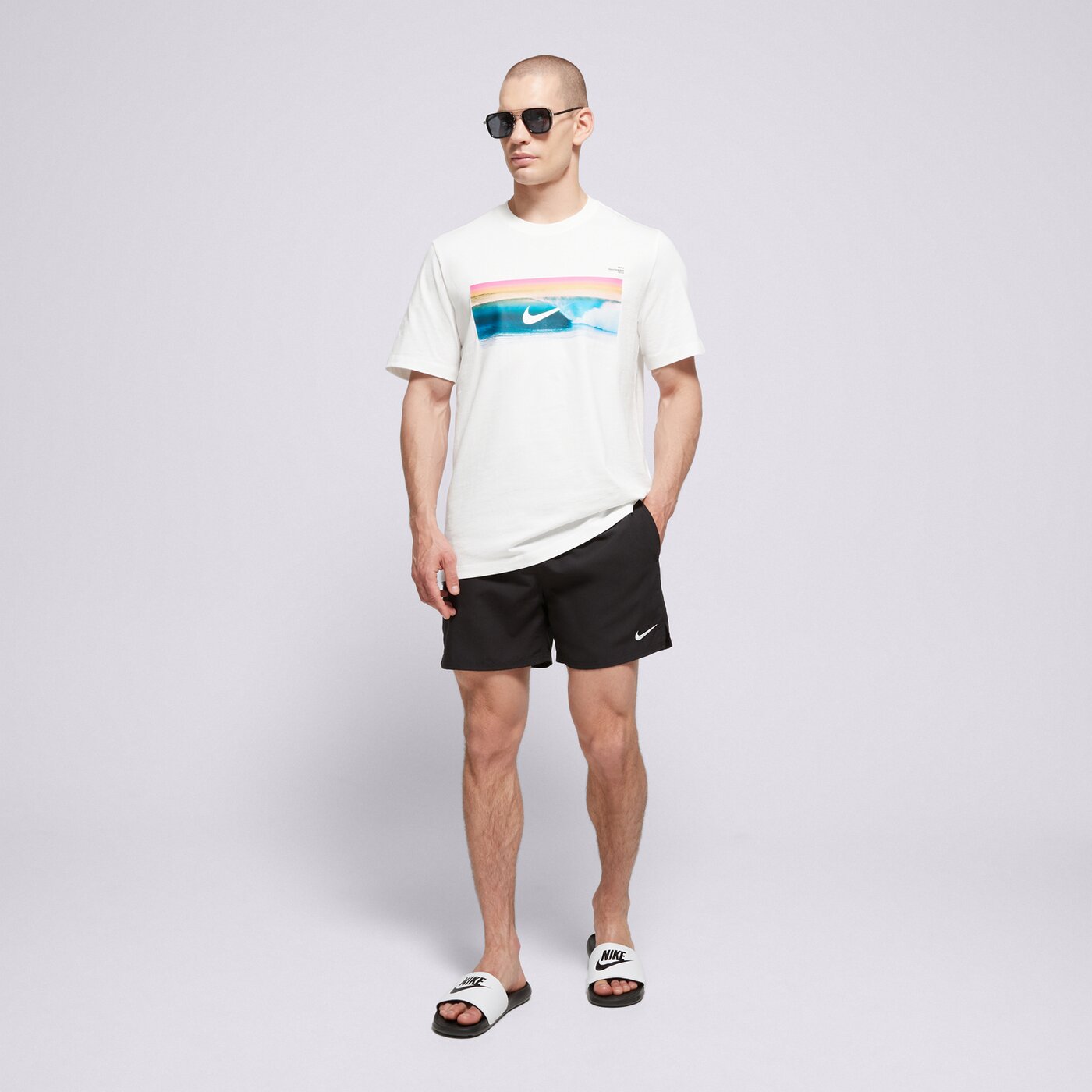 Мъжки къси панталони NIKE SWIM ШОРТИ NIKE ESSENTIAL 5" nessf560-001 цвят черен