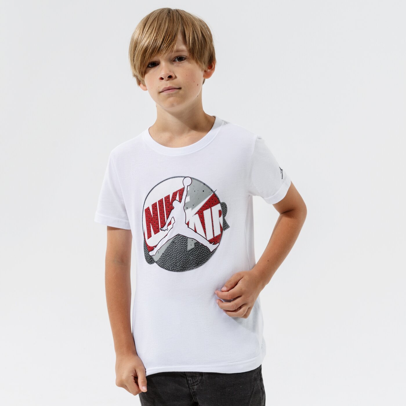 Детска тениска JORDAN ТЕНИСКА JUMPMAN PATCHED TEE BOY 95a902-001 цвят бял