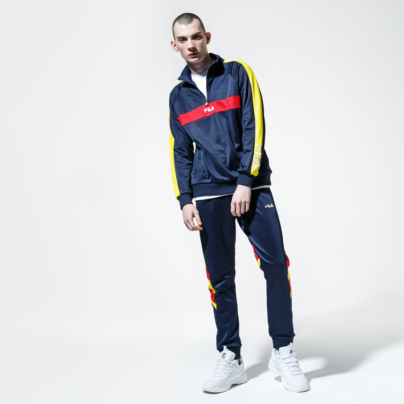 Мъжки суичър FILA СУИТЧЪР BAYOU HALF ZIP SWEATER 687483a465 цвят тъмносин