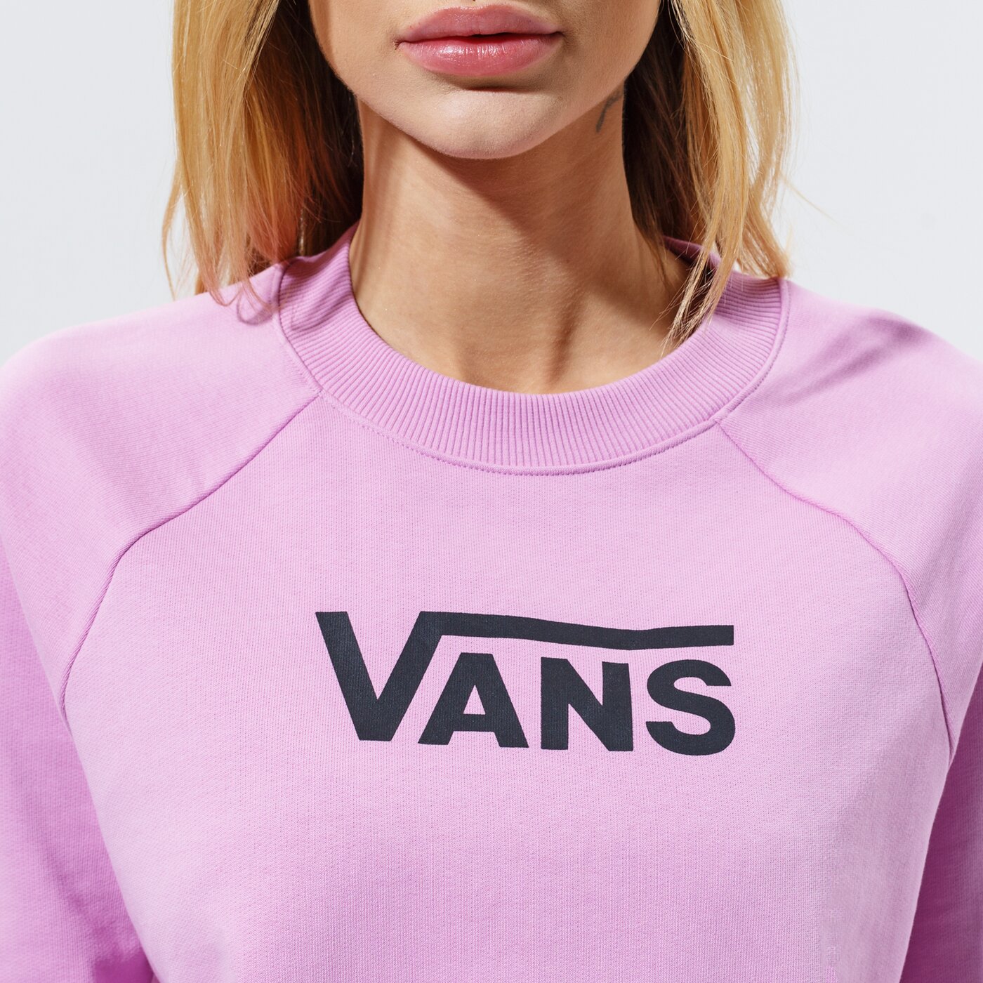 Дамски суичър VANS СУИТЧЪР WM FLYING V FT BOXY CREW ORCHID vn0a47th0fs1 цвят розов