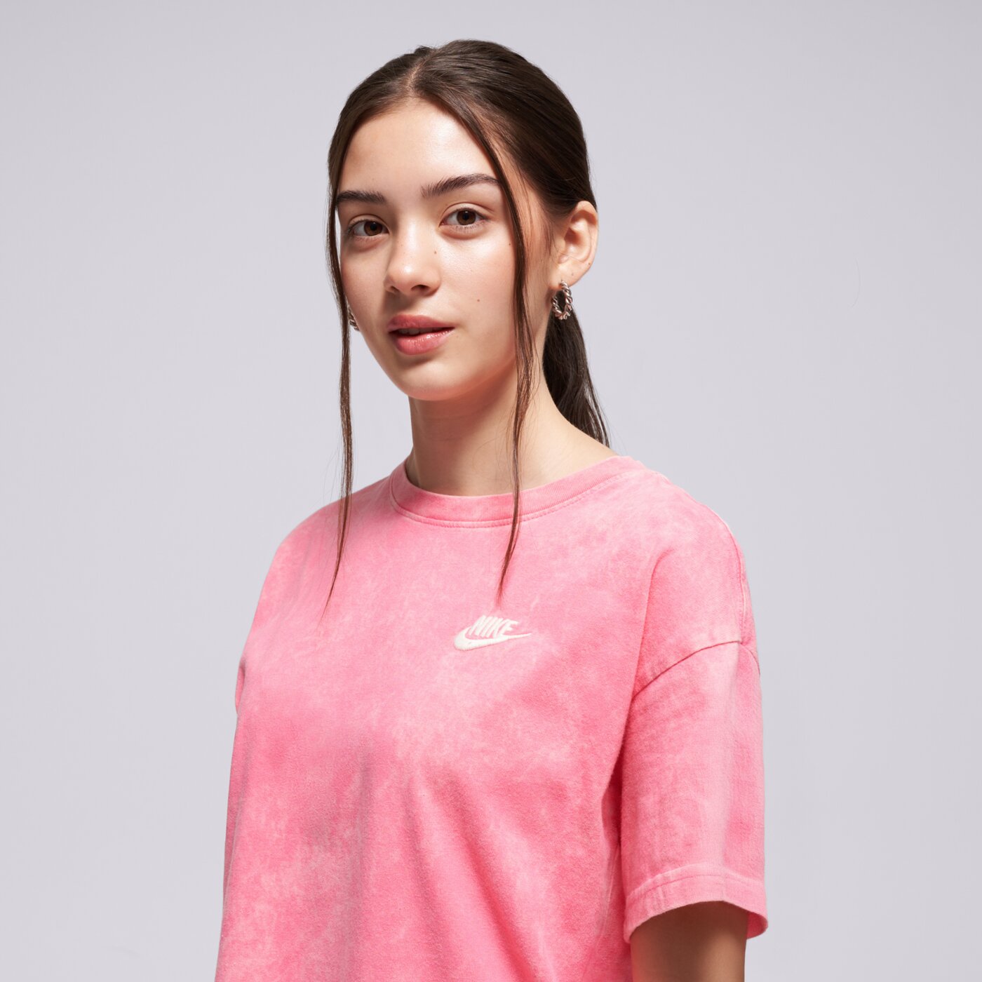 Детска тениска NIKE ТЕНИСКА K NSW CLUB WASH TEE GIRL ih3584-684 цвят розов