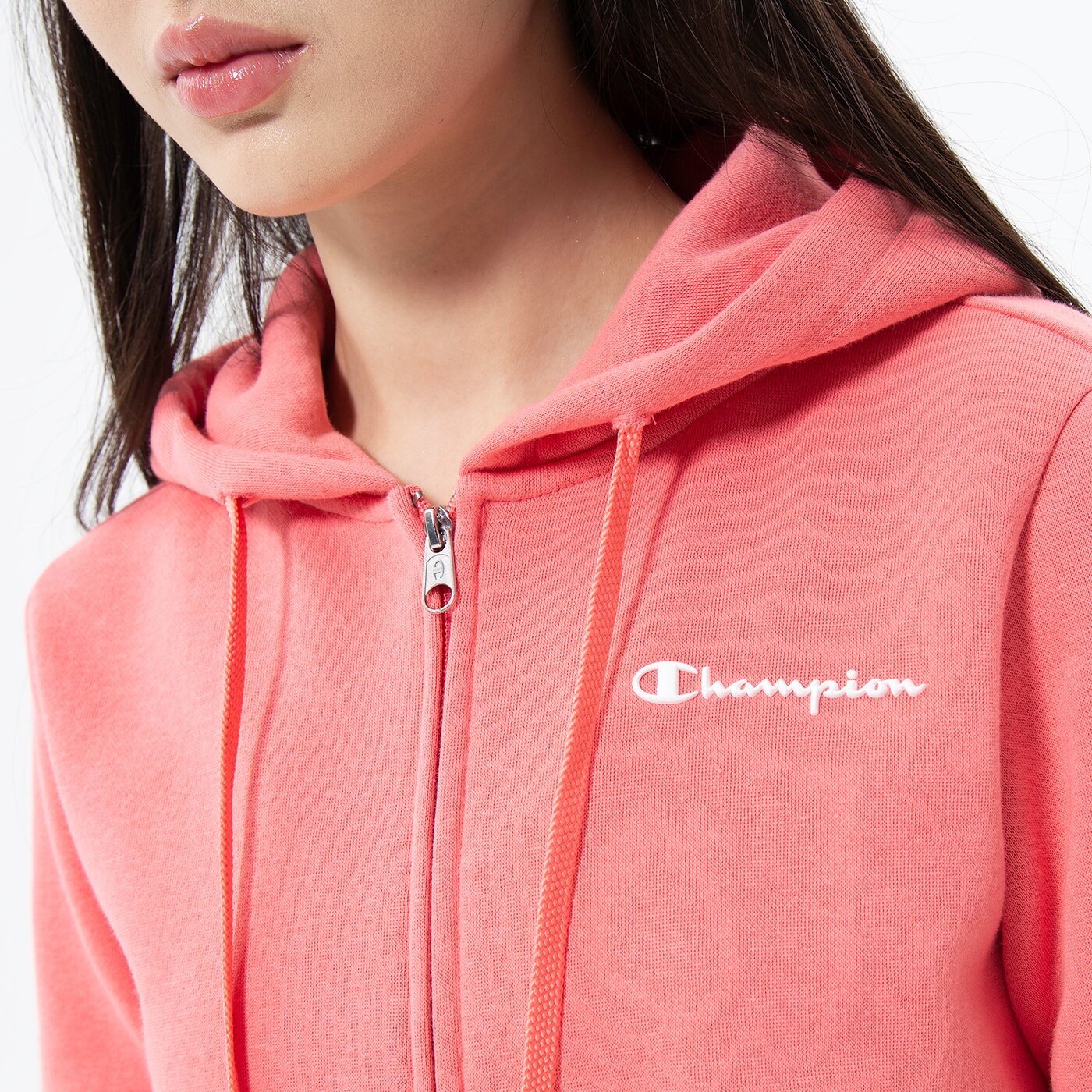 Дамски суичър CHAMPION СУИТЧЪР СЪС ЗАКОПЧАВАНЕ HOODED FULL ZIP 115398ps171 цвят розов
