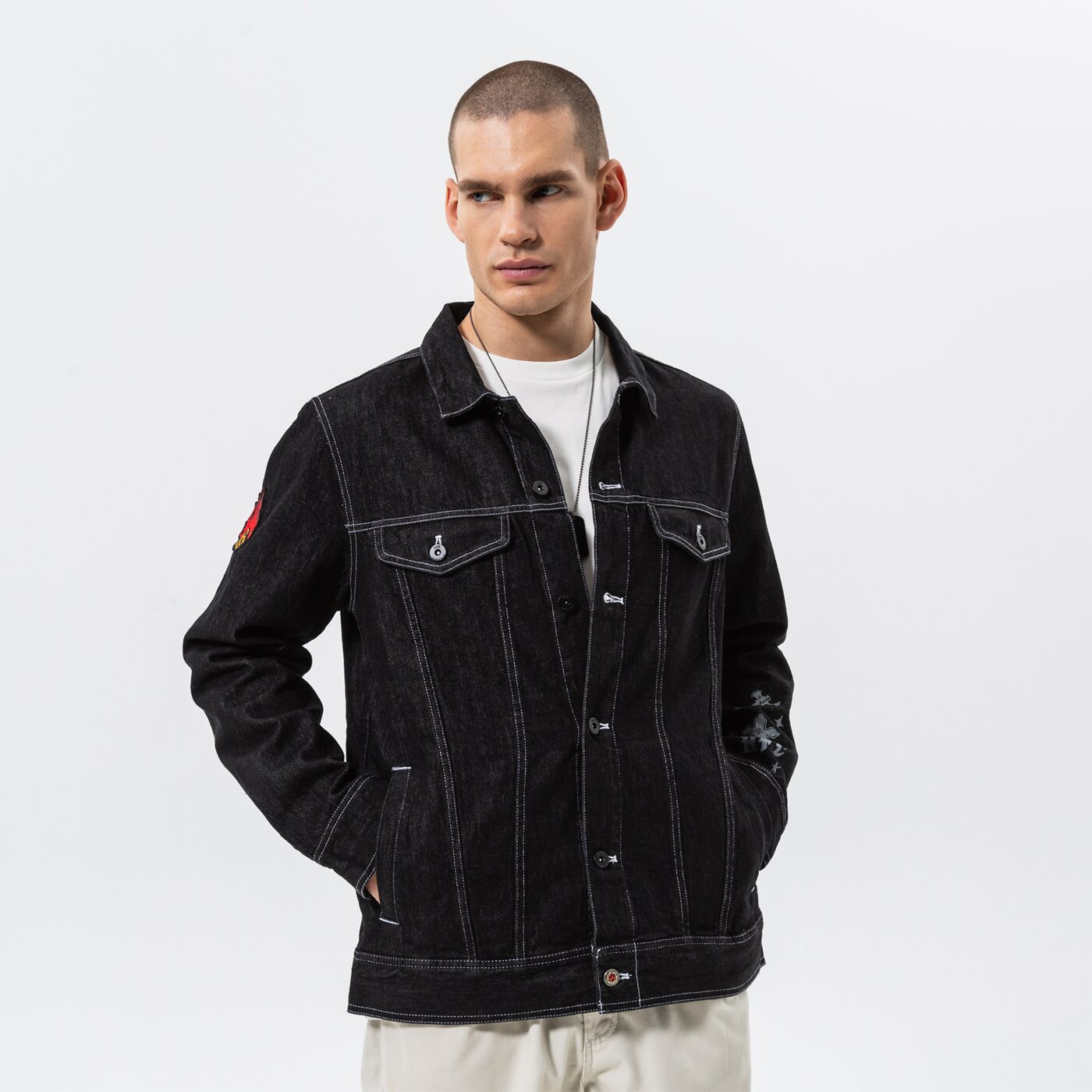 Мъжко преходно яке VANS ЯКЕ HFC JEAN JACKET vn0007rvblk1 цвят черен