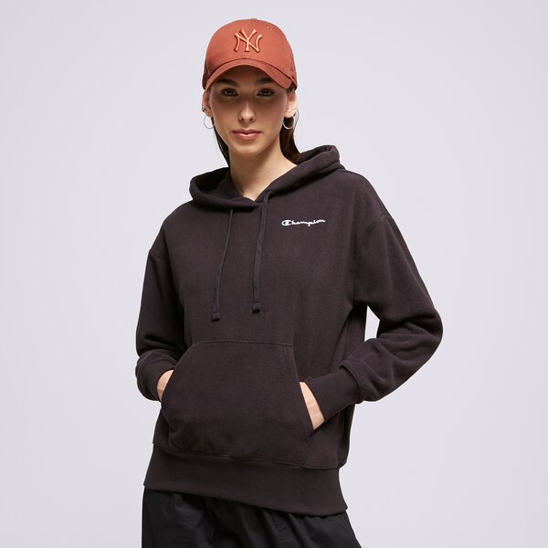 Дамски суичър CHAMPION СУИТЧЪР С КАЧУЛКА HOODED SWEATSHIRT 115747kk001 цвят черен