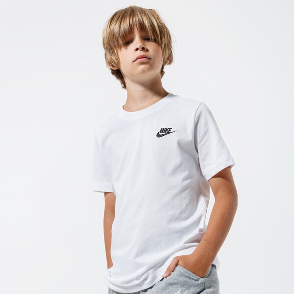 Детска тениска NIKE ТЕНИСКА S/LOGO TEE WHT B ar5254-100 цвят бял
