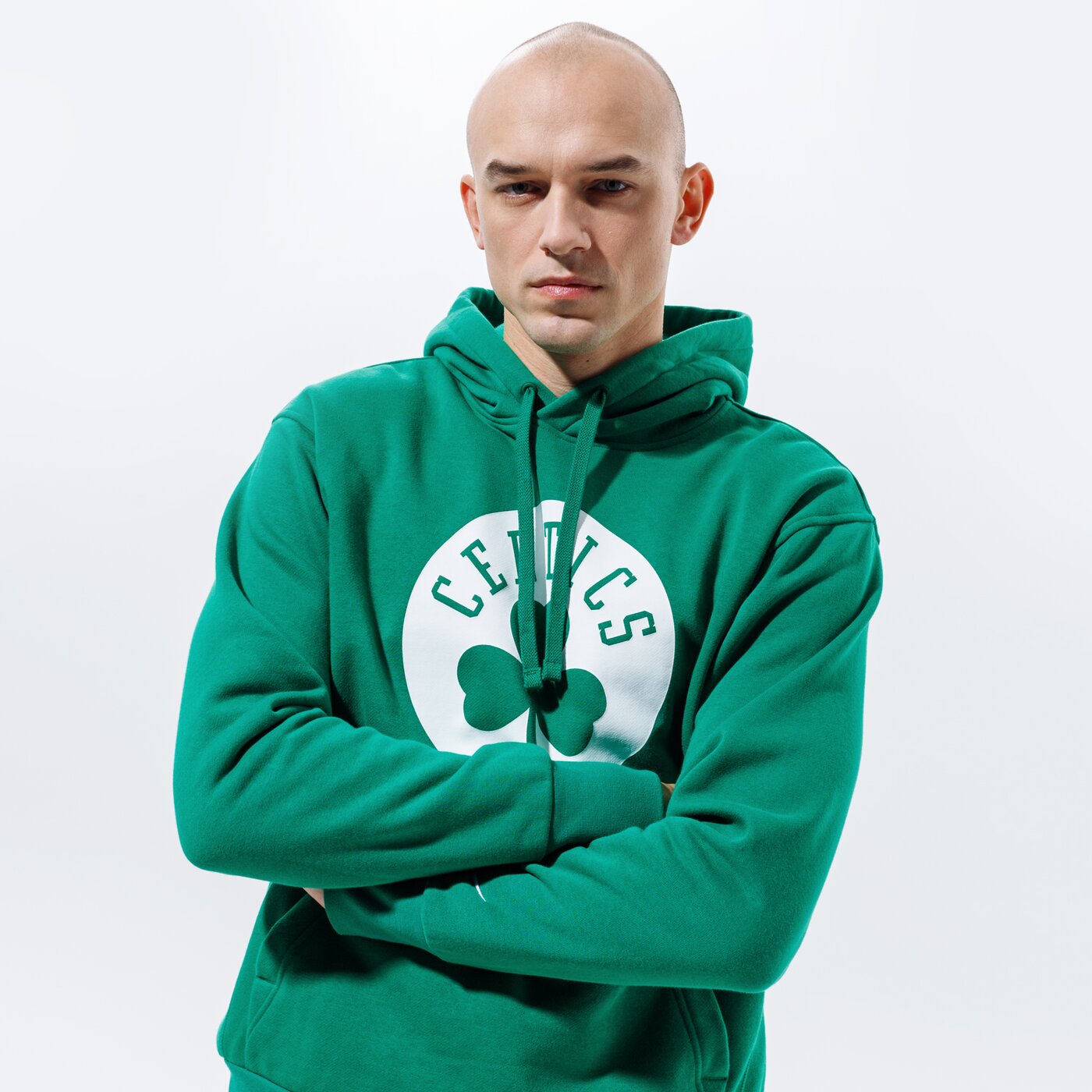 Мъжки суичър NIKE СУИТЧЪР С КАЧУЛКА BOS M NK PO FLC ESSNTL NBA cn1189-312 цвят зелен