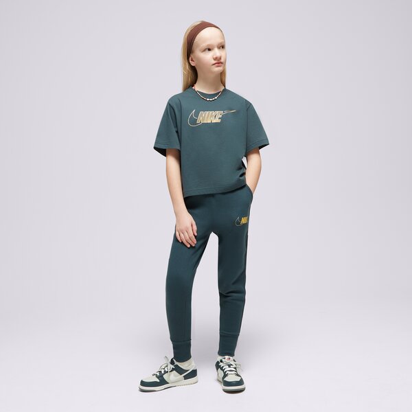 Детска тениска NIKE ТЕНИСКА G NSW TEE BOXY METALLIC HBR GIRL fj6785-328 цвят зелен