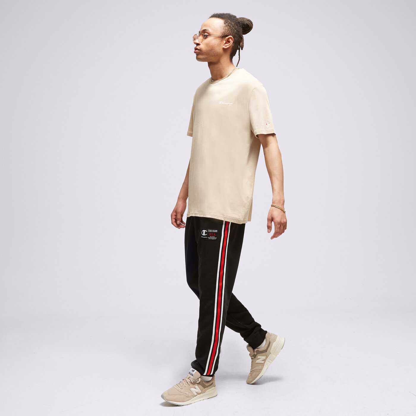 Мъжки панталони CHAMPION ПАНТАЛОНИ RIB CUFF PANTS 218767kk001 цвят черен
