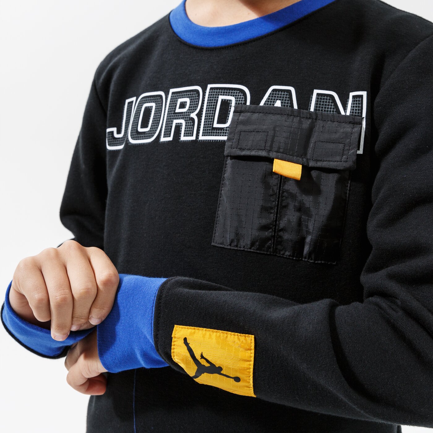 Детски суичър JORDAN СУИТЧЪР NEXT UTILITY CREW BOY 95a746-023 цвят черен