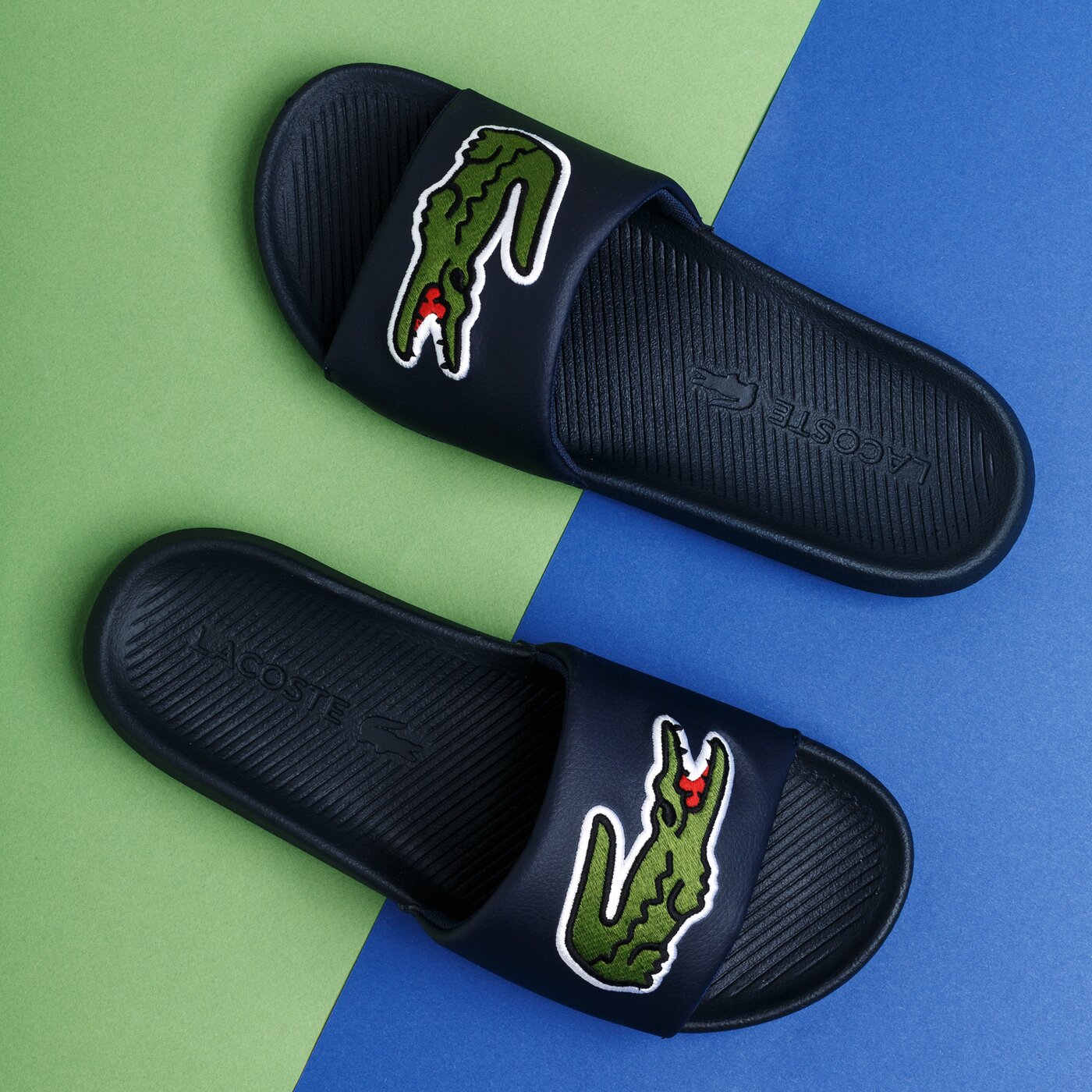 Мъжки чехли и сандали LACOSTE CROCO SLIDE 120 2 US 739cma00622s3 цвят тъмносин
