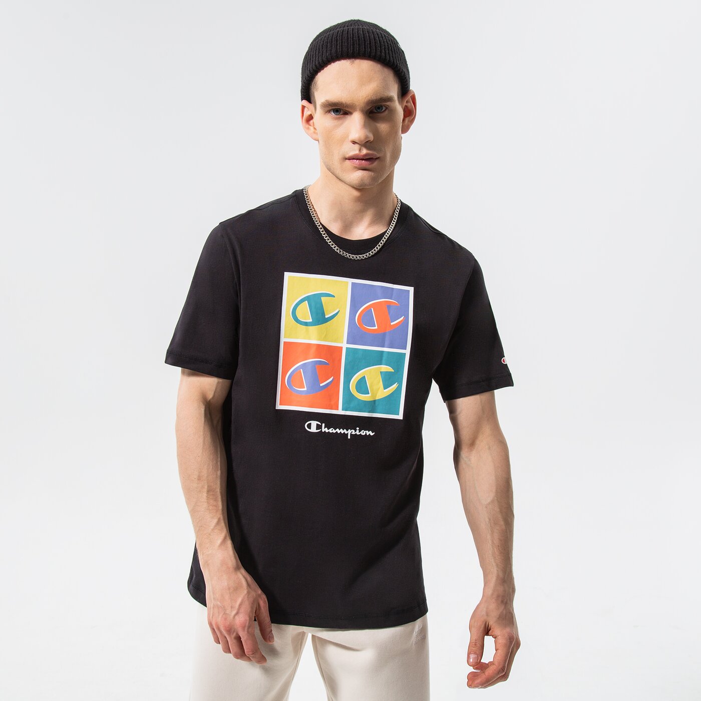 Мъжка тениска CHAMPION ТЕНИСКА CREWNECK ТЕНИСКА 217221kk003 цвят черен