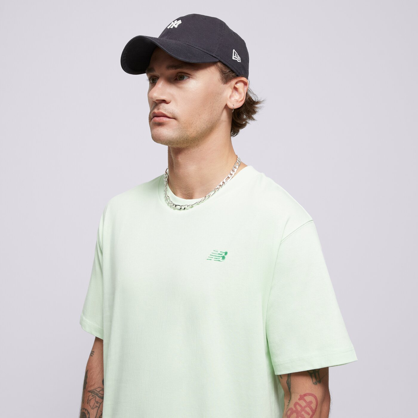 Мъжка тениска NEW BALANCE ТЕНИСКА ATHLETICS COTTON ТЕНИСКА mt41533mew цвят зелен