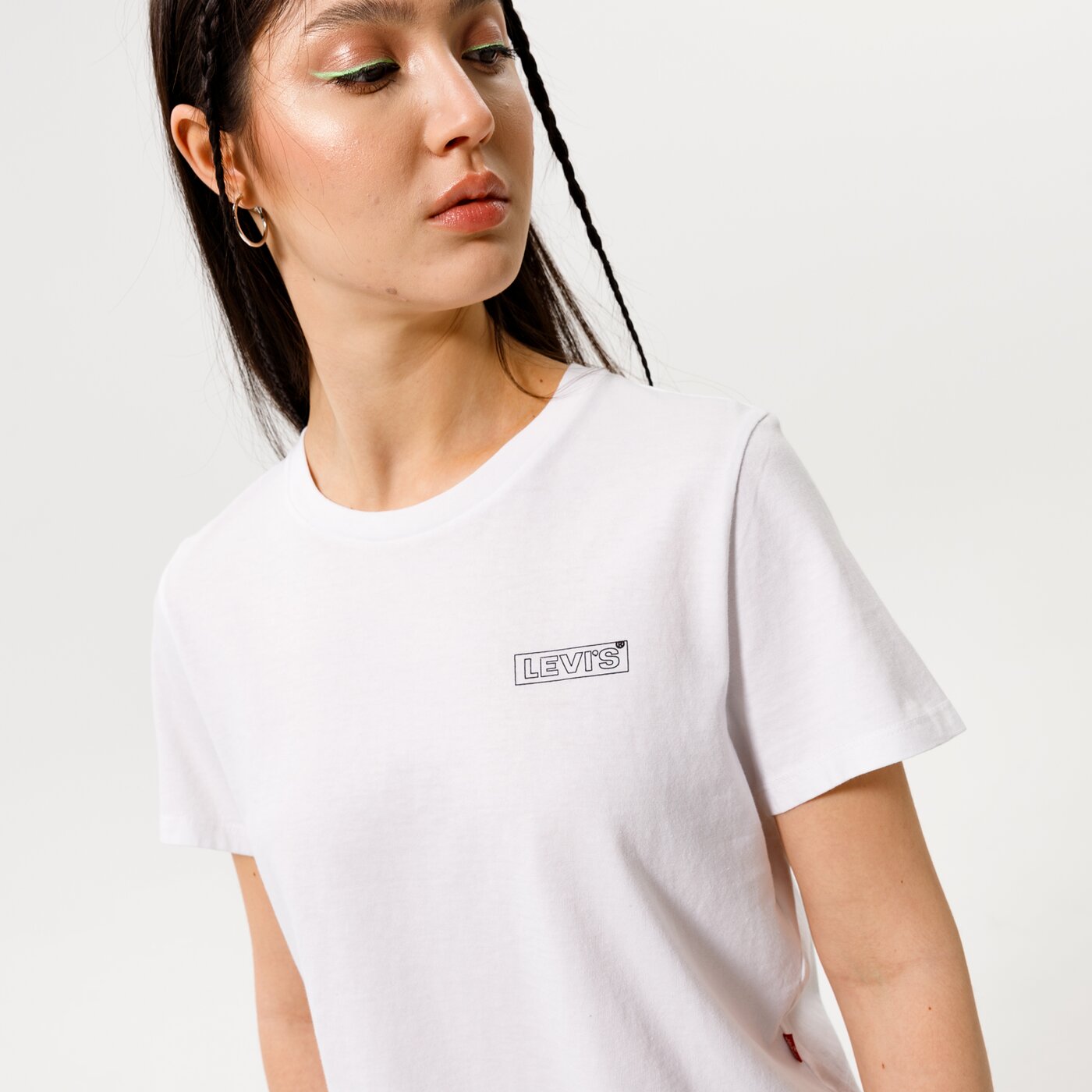 Дамска тениска LEVI'S ТЕНИСКА CROPPED JORDIE TEE a0785-0019 цвят бял