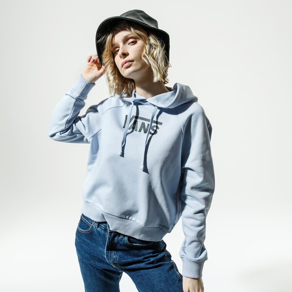 Дамски суичър VANS СУИТЧЪР С КАЧУЛКА WM FLYING V FT BOXY HOODIE ZEN BLUE vn0a4bg3vby1 цвят син