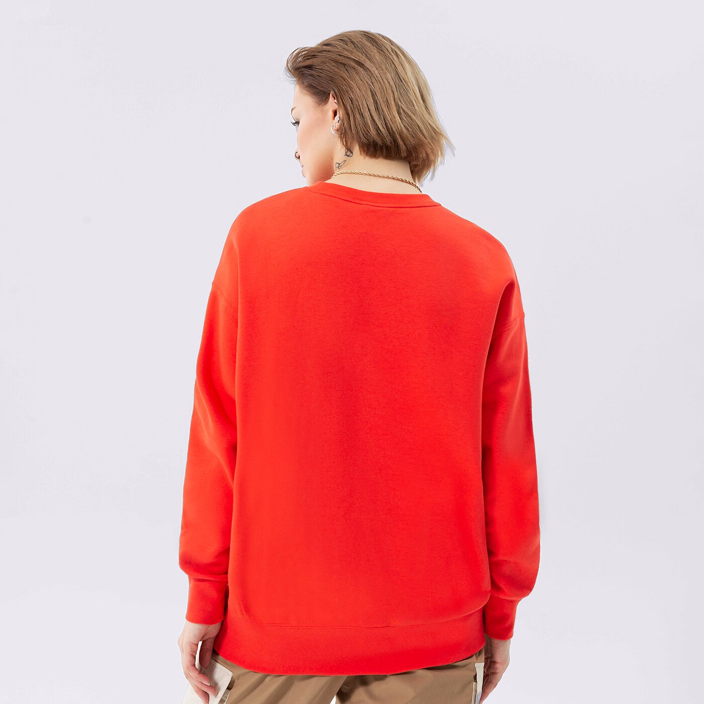 Дамски суичър NIKE AIR FLEECE CREW SWEATSHIRT dq6567-696 цвят червен