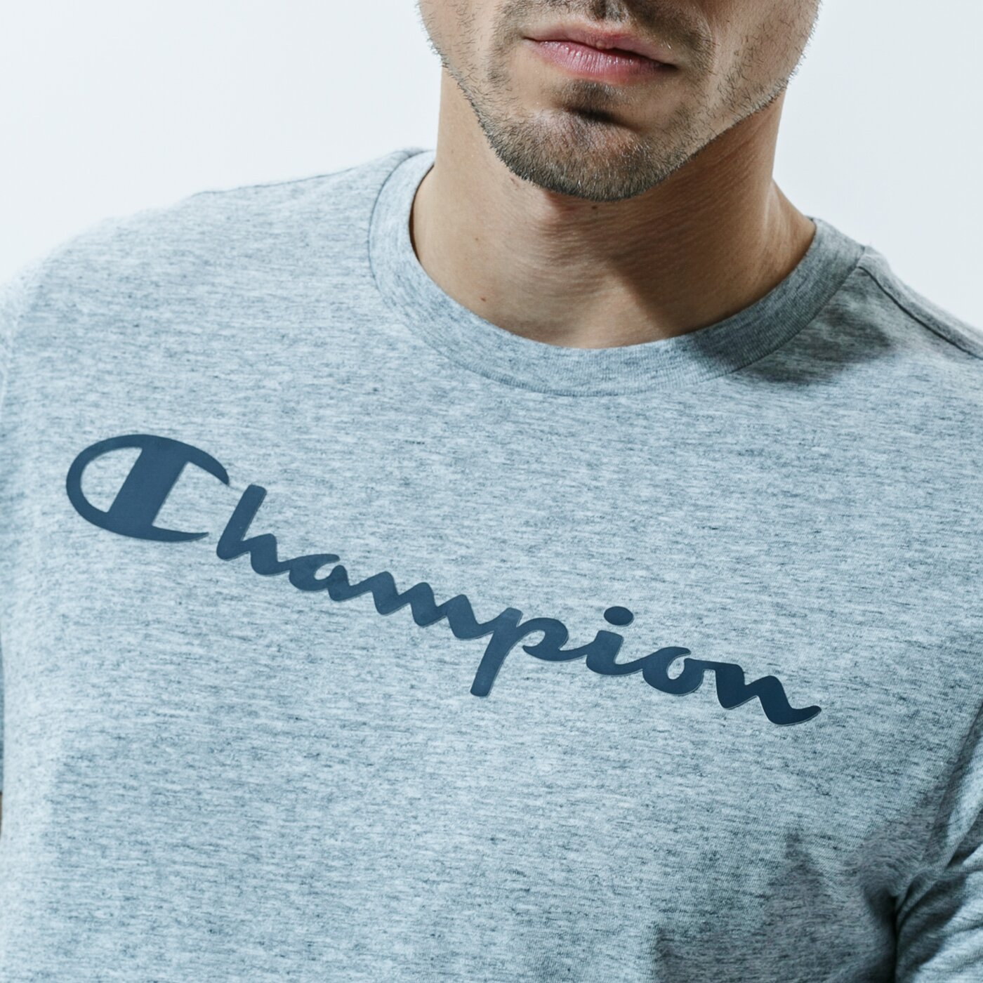 Мъжка тениска CHAMPION ТЕНИСКА CREWNECK ТЕНИСКА 214747em021 цвят сив