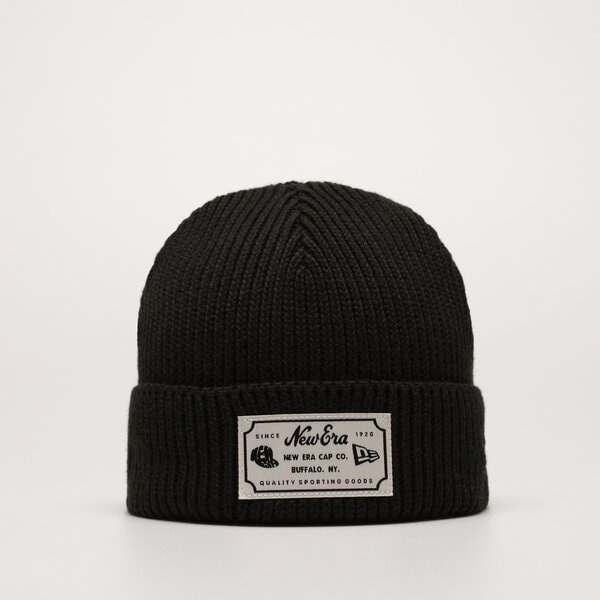 Мъжка зимна шапка NEW ERA ШАПКА NE PATCH BEANIE BLK NEW ERA BLK 60285039 цвят черен
