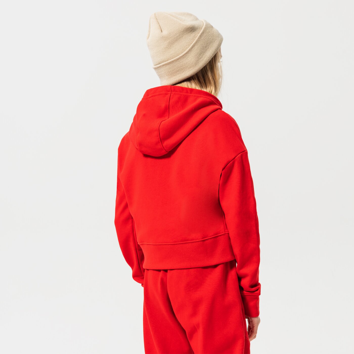 Детски суичър NIKE СУИТЧЪР С КАЧУЛКА G NSW AIR FT CROP GIRL dm8372-657 цвят червен