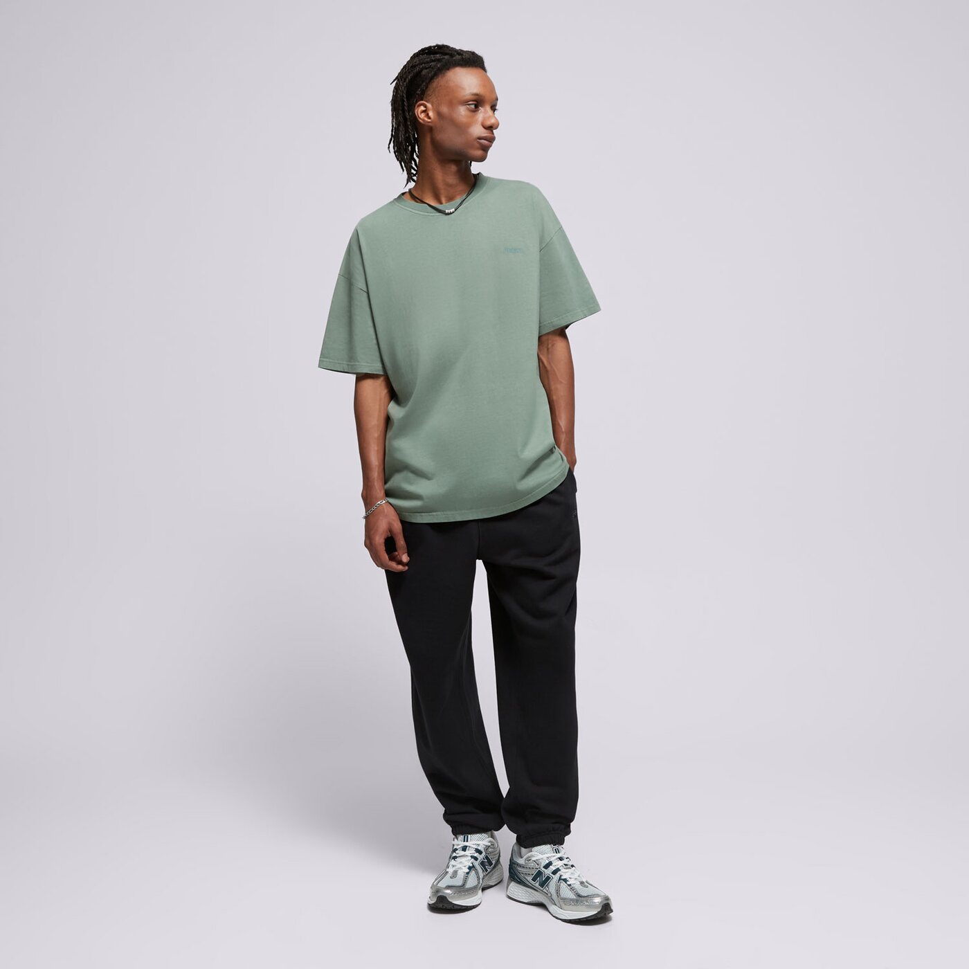 Мъжка тениска PROSTO  ТЕНИСКА BLAC WASHED GREEN kl241mtee123x цвят зелен