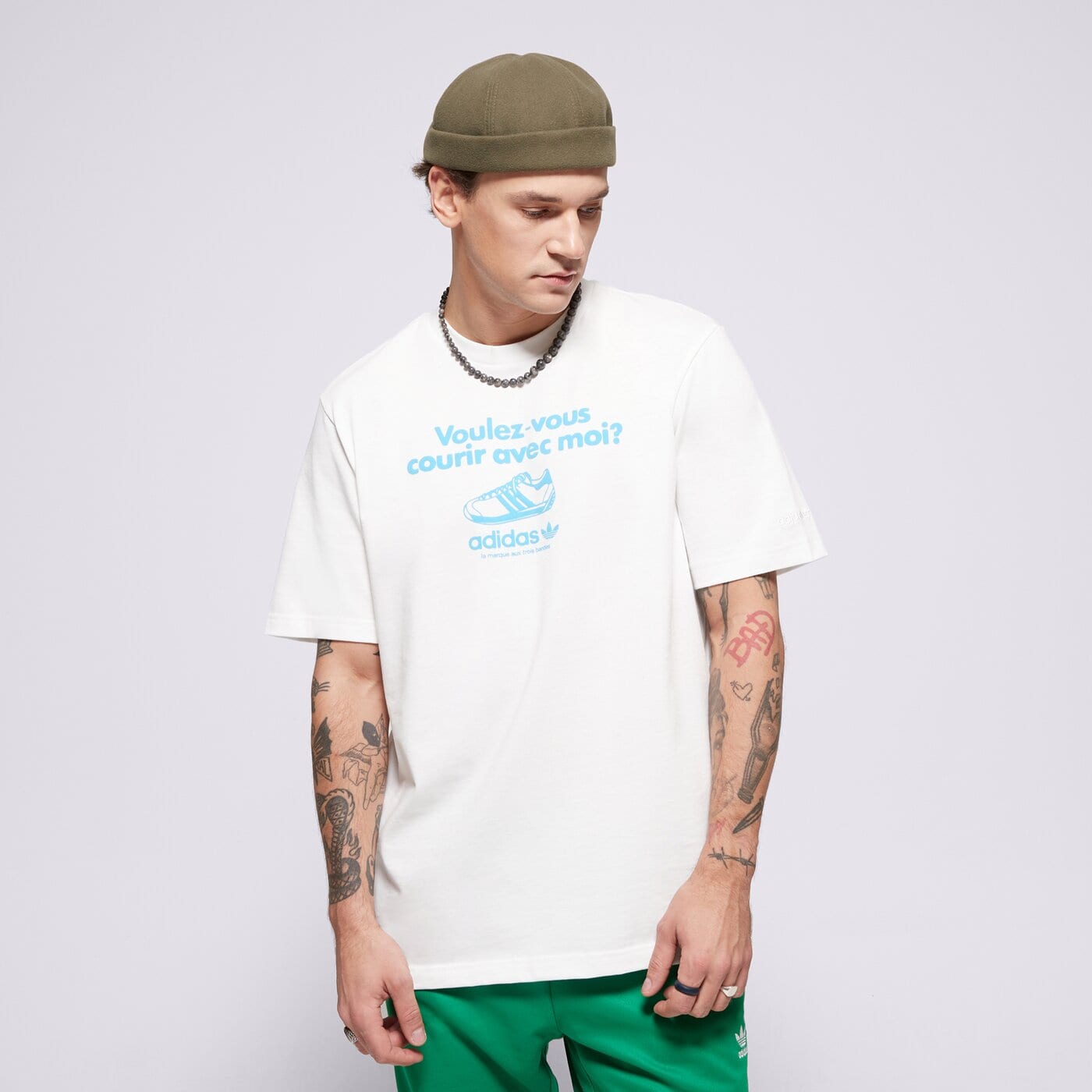 Мъжка тениска ADIDAS ТЕНИСКА GRFX TEE jc8365 цвят бял