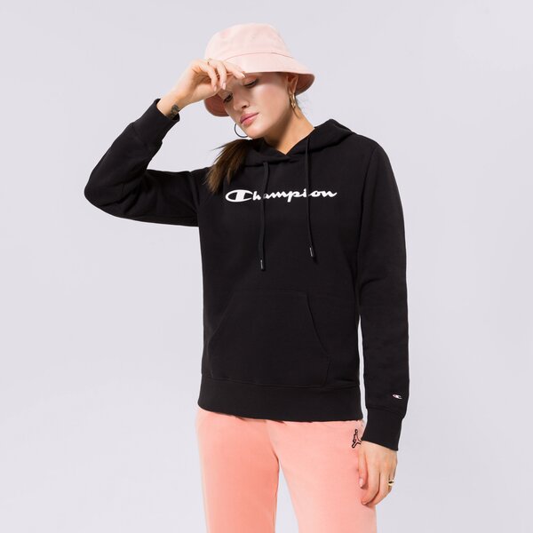 Дамски суичър CHAMPION СУИТЧЪР С КАЧУЛКА HOODED SWEATSHIRT 115687kk001 цвят черен